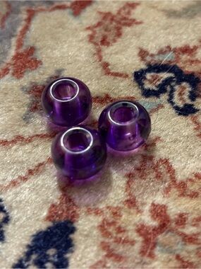 Vintage Purple Glass Charms